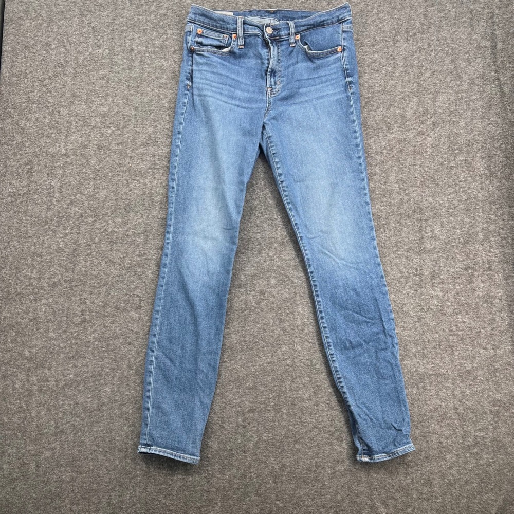Gap True Skinny Mid Rise Jeans Womens 31 12 Tall Medium Wash Blue Stretch Denim